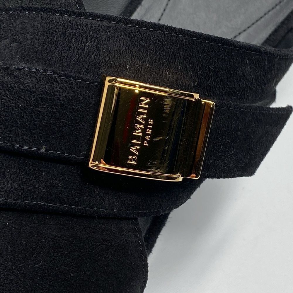 Balmain Uma Mules In Suede Leather size 37.5 - Picture 8 of 15